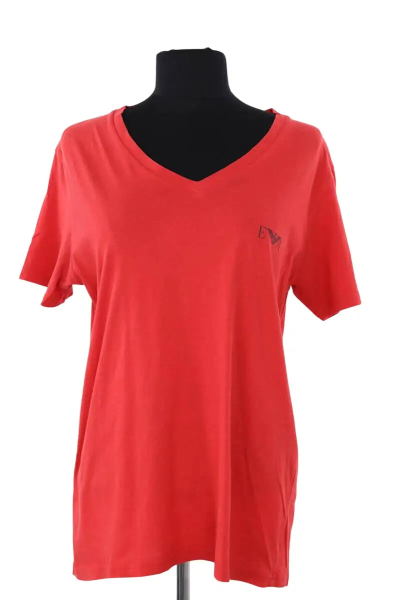 T-shirt Emporio Armani Rouge en Coton, taille M - Seconde Main