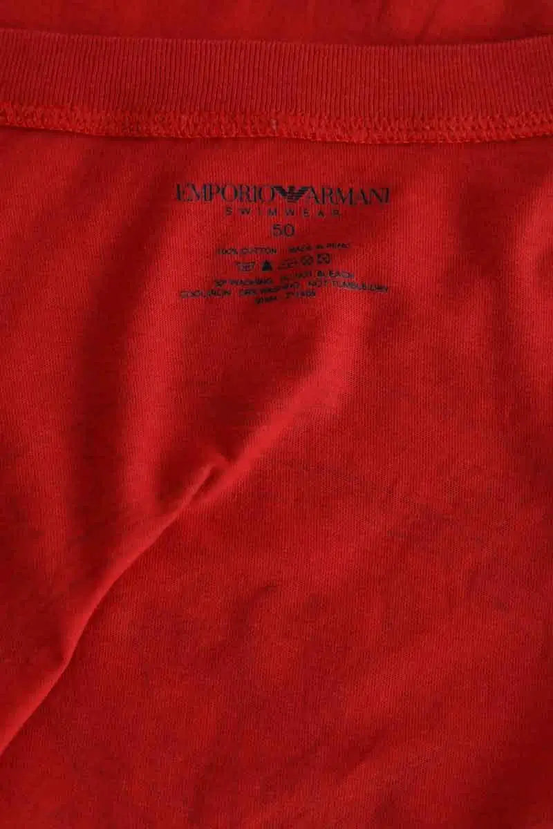 T-shirt Emporio Armani Rouge en Coton
