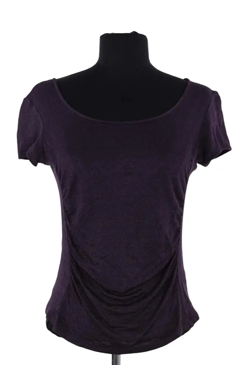 T-shirt Emporio Armani Violet en Viscose, taille XL - Seconde Main