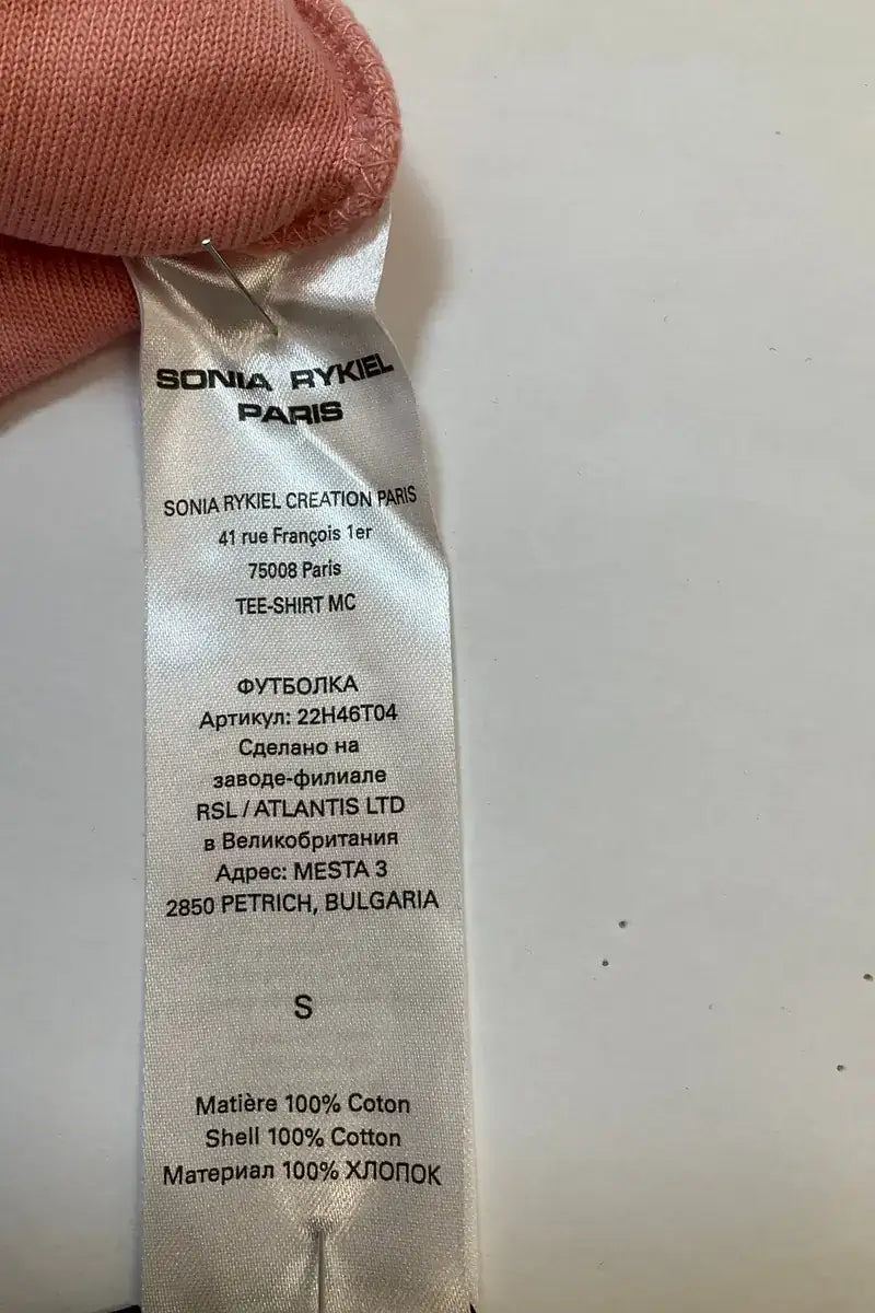 T-shirt éponge Sonia Rykiel Rose en Coton
