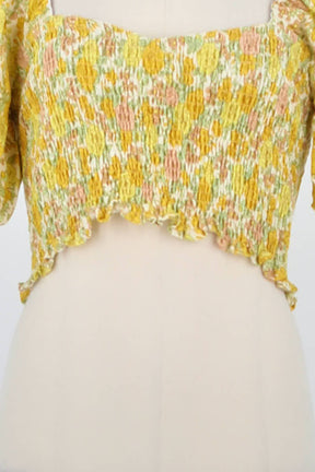 T-shirt Faithfull The Brand Jaune en Lin