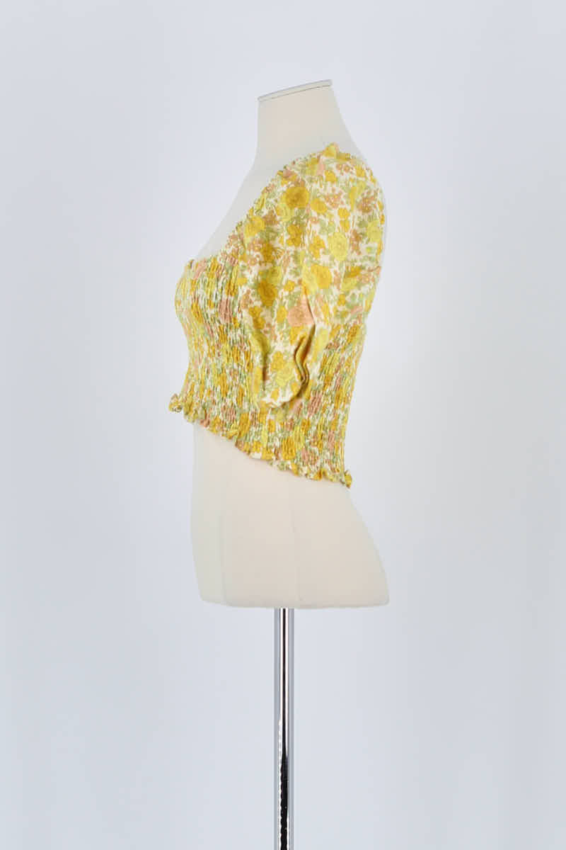 T-shirt Faithfull The Brand Jaune en Lin