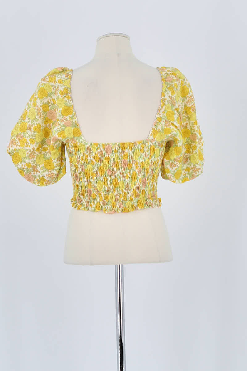 T-shirt Faithfull The Brand Jaune en Lin