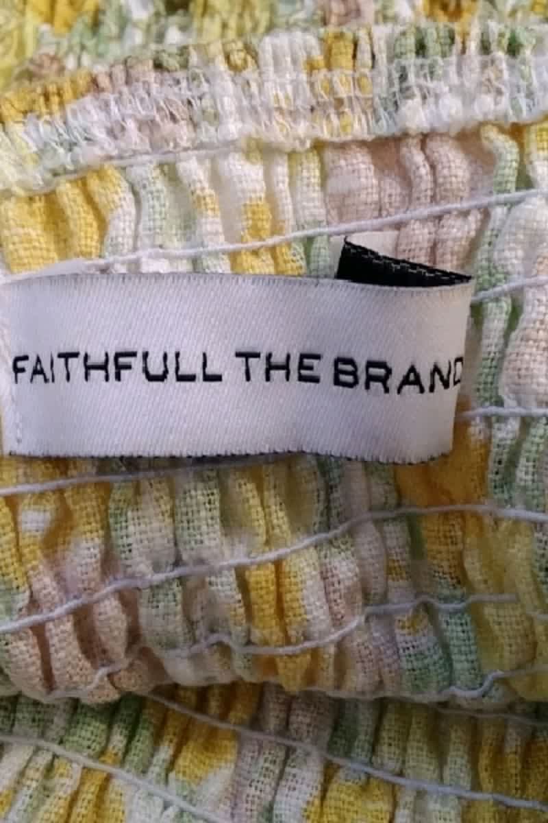 T-shirt Faithfull The Brand Jaune en Lin