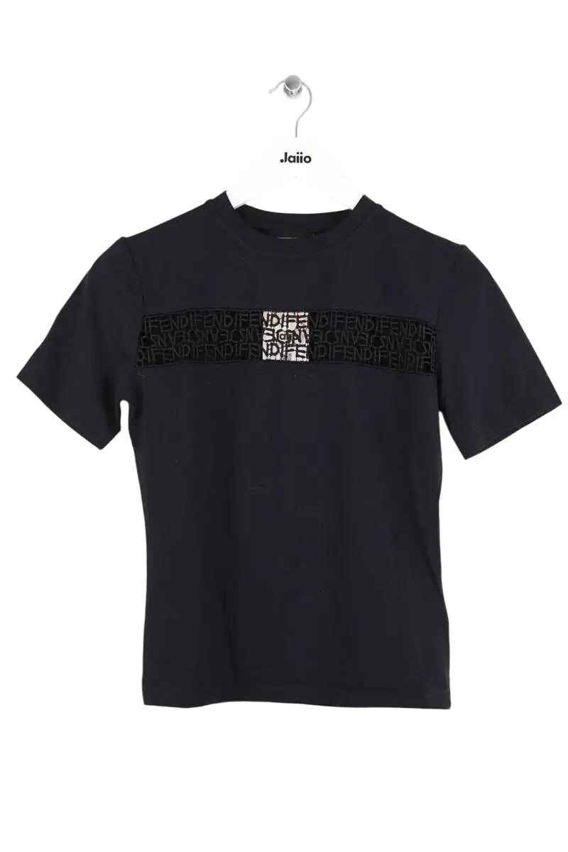 T-shirt Fendi Noir en Synthétique, taille M - Seconde Main