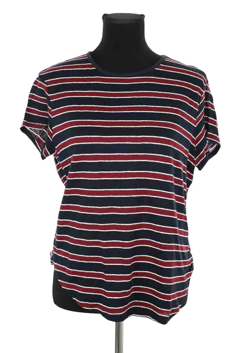 T-shirt Frame Marine en Coton, taille M - Seconde Main