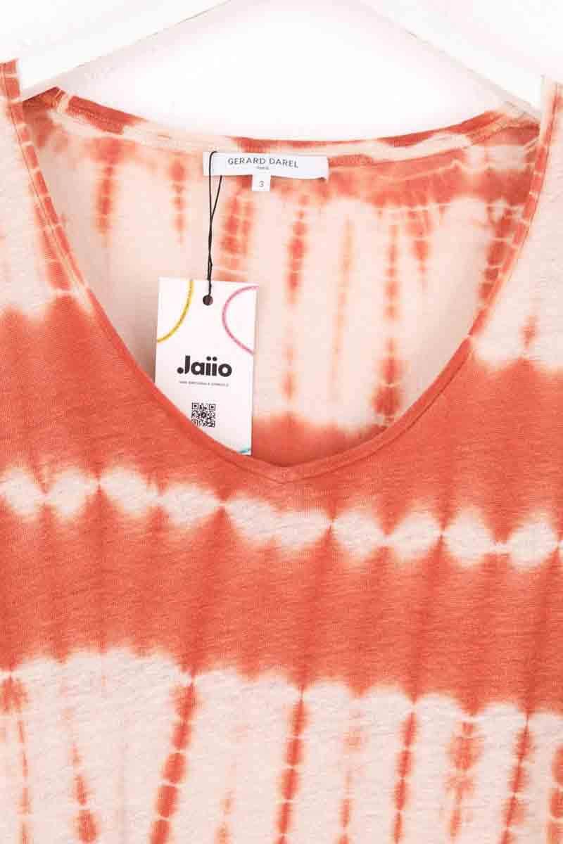 T-shirt Gerard Darel Marron en Lin