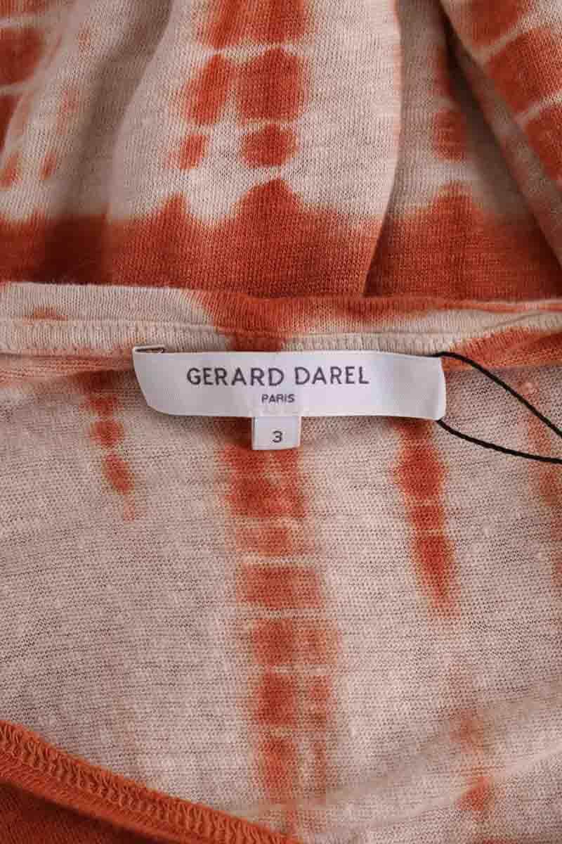 T-shirt Gerard Darel Marron en Lin