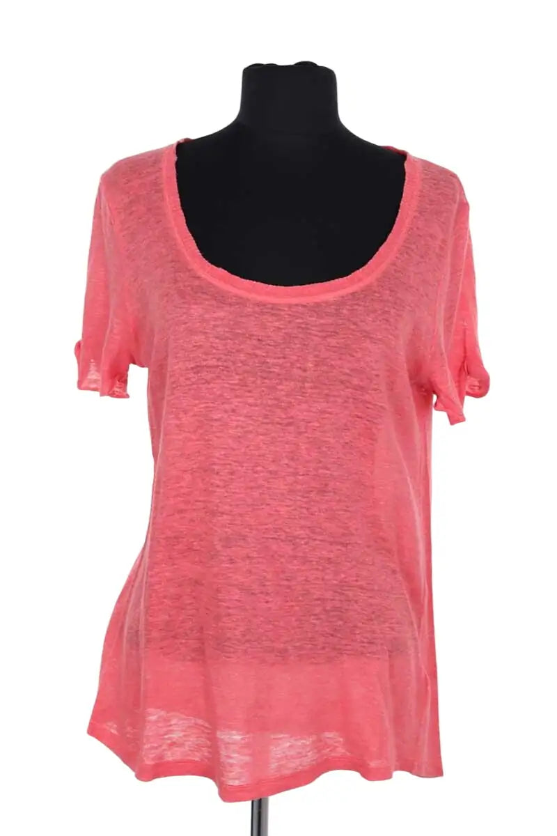 T-shirt Gerard Darel Rose en Lin, taille M - Seconde Main