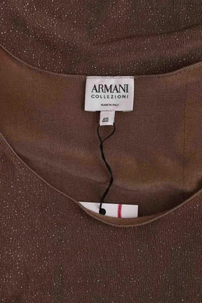 T-shirt Giorgio Armani Marron en Viscose