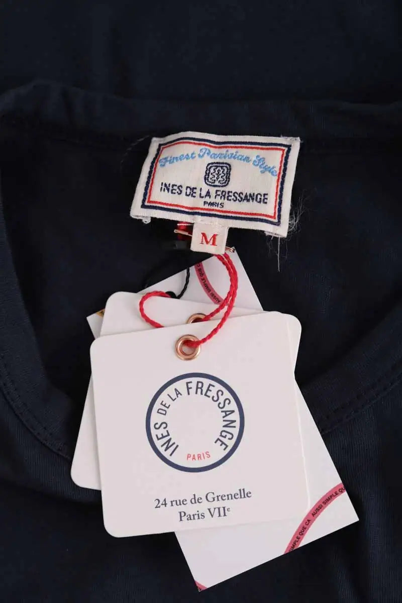 T-shirt Ines de la Fressange Marine en Coton