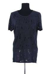 T-shirt Iro Anthracite en Lin, taille S - Seconde Main