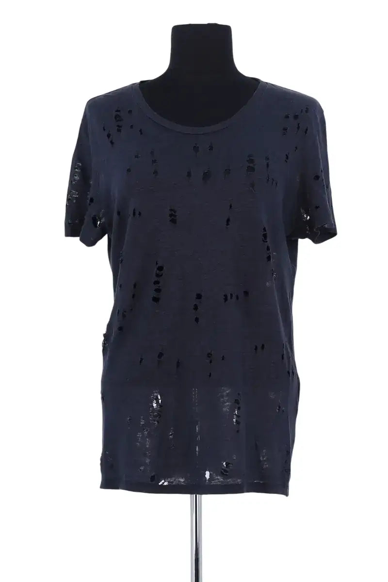 T-shirt Iro Anthracite en Lin, taille S - Seconde Main