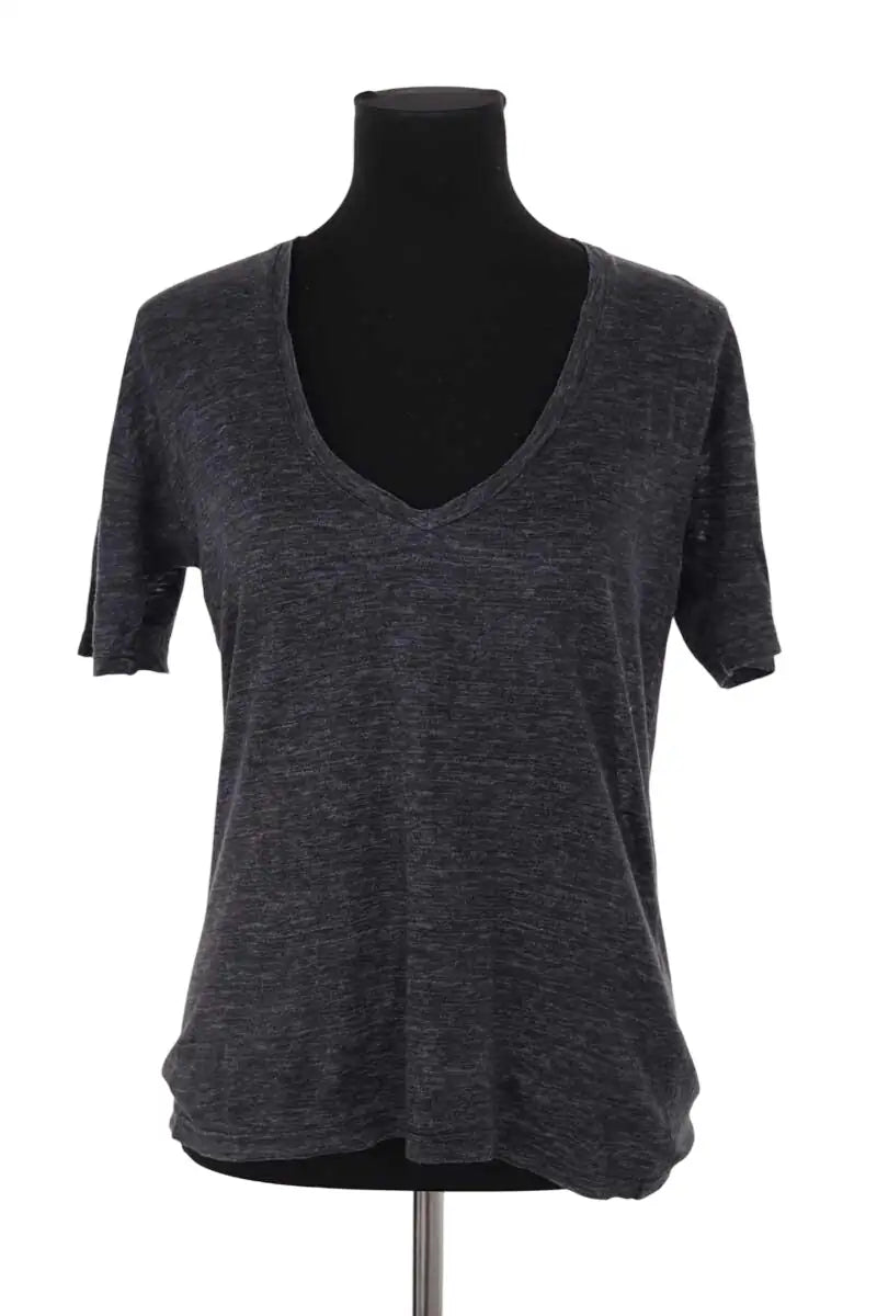 T-shirt Isabel Marant Anthracite en Lin, taille S - Seconde Main