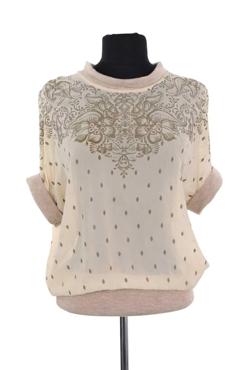 T-shirt Isabel Marant Étoile Beige en Soie, taille XL - Seconde Main