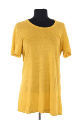 T-shirt Isabel Marant Étoile Jaune en Lin, taille M - Seconde Main