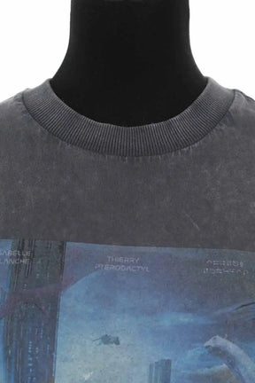 T-shirt Isabelle Blanche Gris en Coton