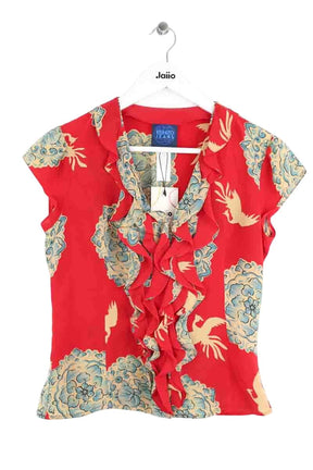 T-shirt Kenzo Rouge en Soie, taille M - Seconde Main