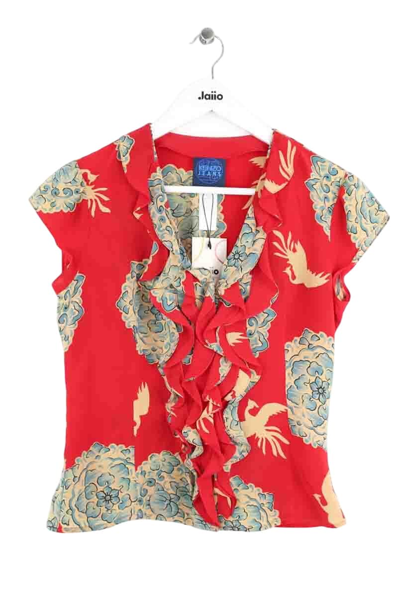 T-shirt Kenzo Rouge en Soie, taille M - Seconde Main