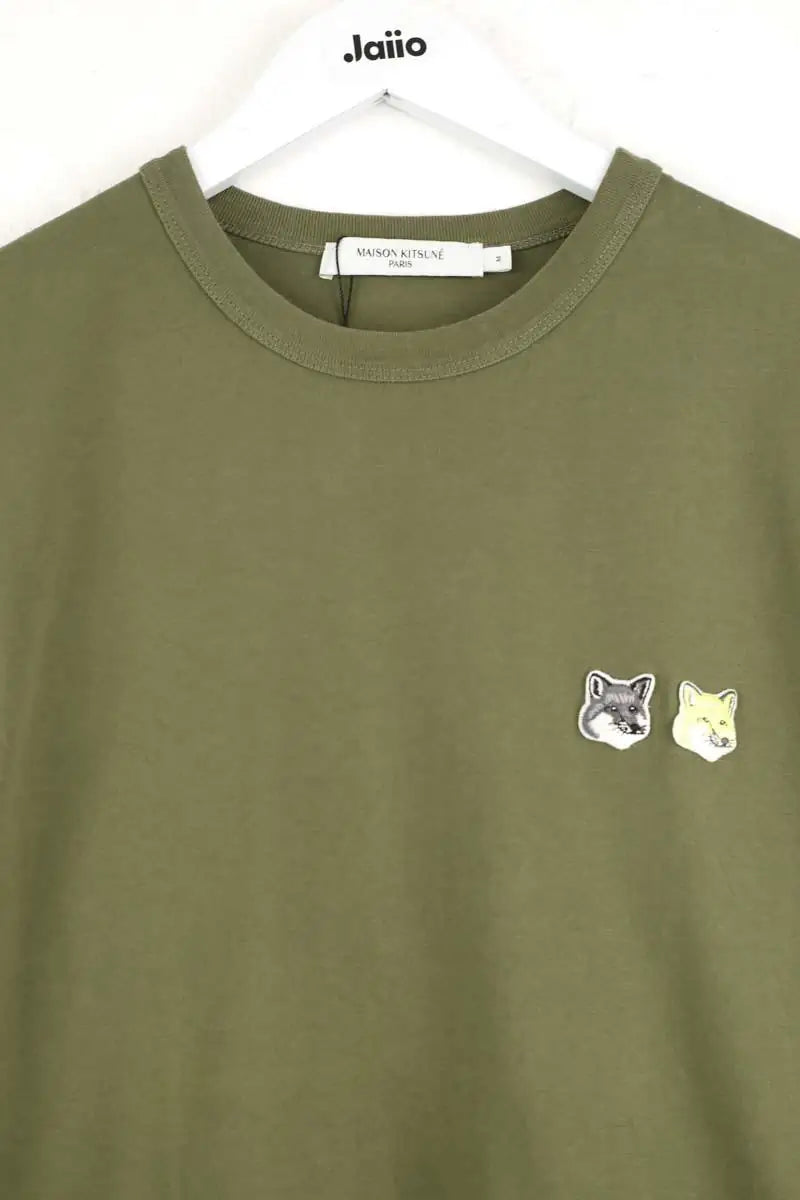 T-shirt Kitsuné Kaki en Coton