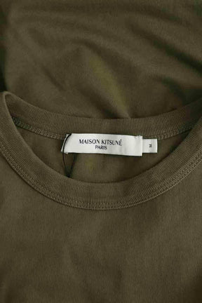 T-shirt Kitsuné Kaki en Coton