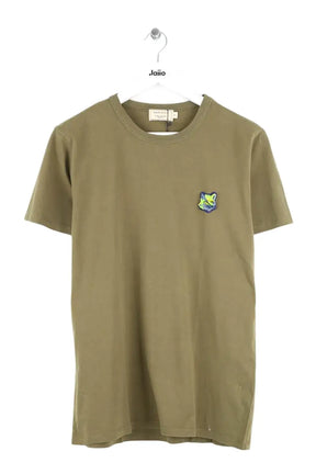 T-shirt Kitsuné Kaki en Coton, taille S - Seconde Main