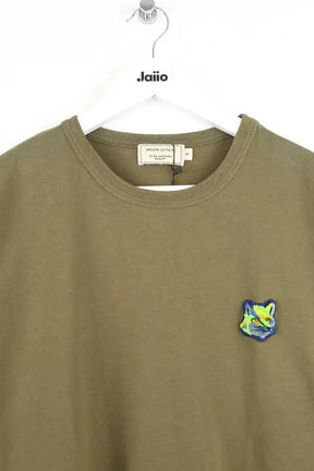 T-shirt Kitsuné Kaki en Coton