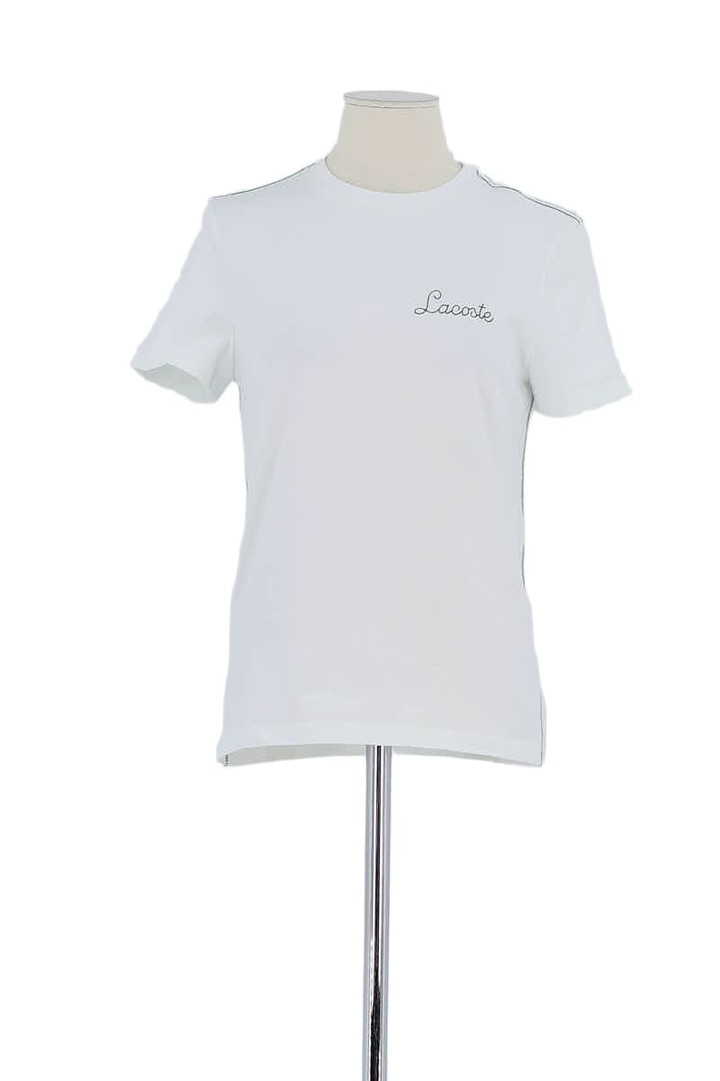 T-shirt Lacoste Blanc en Coton, taille S - Seconde Main