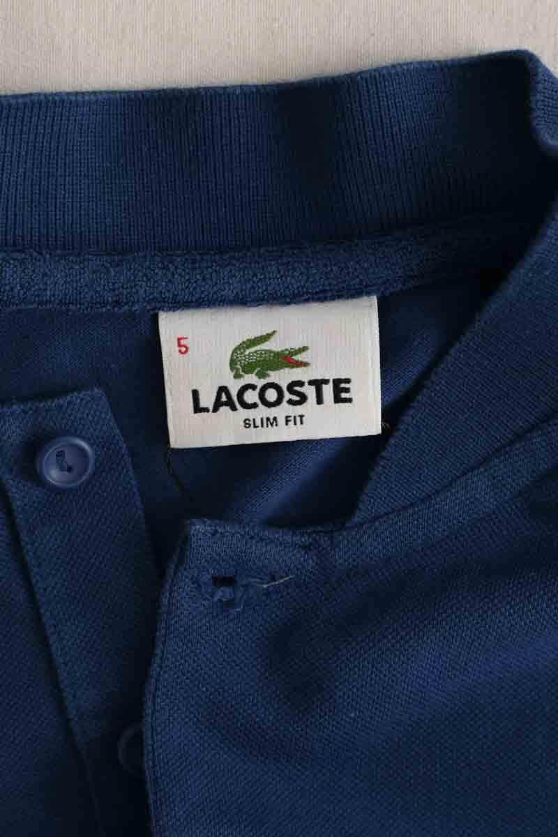 T-shirt Lacoste Bleu en Coton