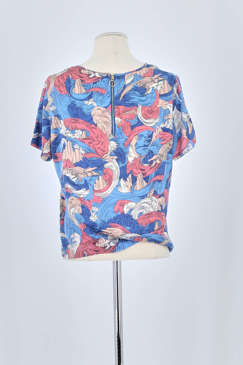 T-shirt Lacoste Bleu en Polyester
