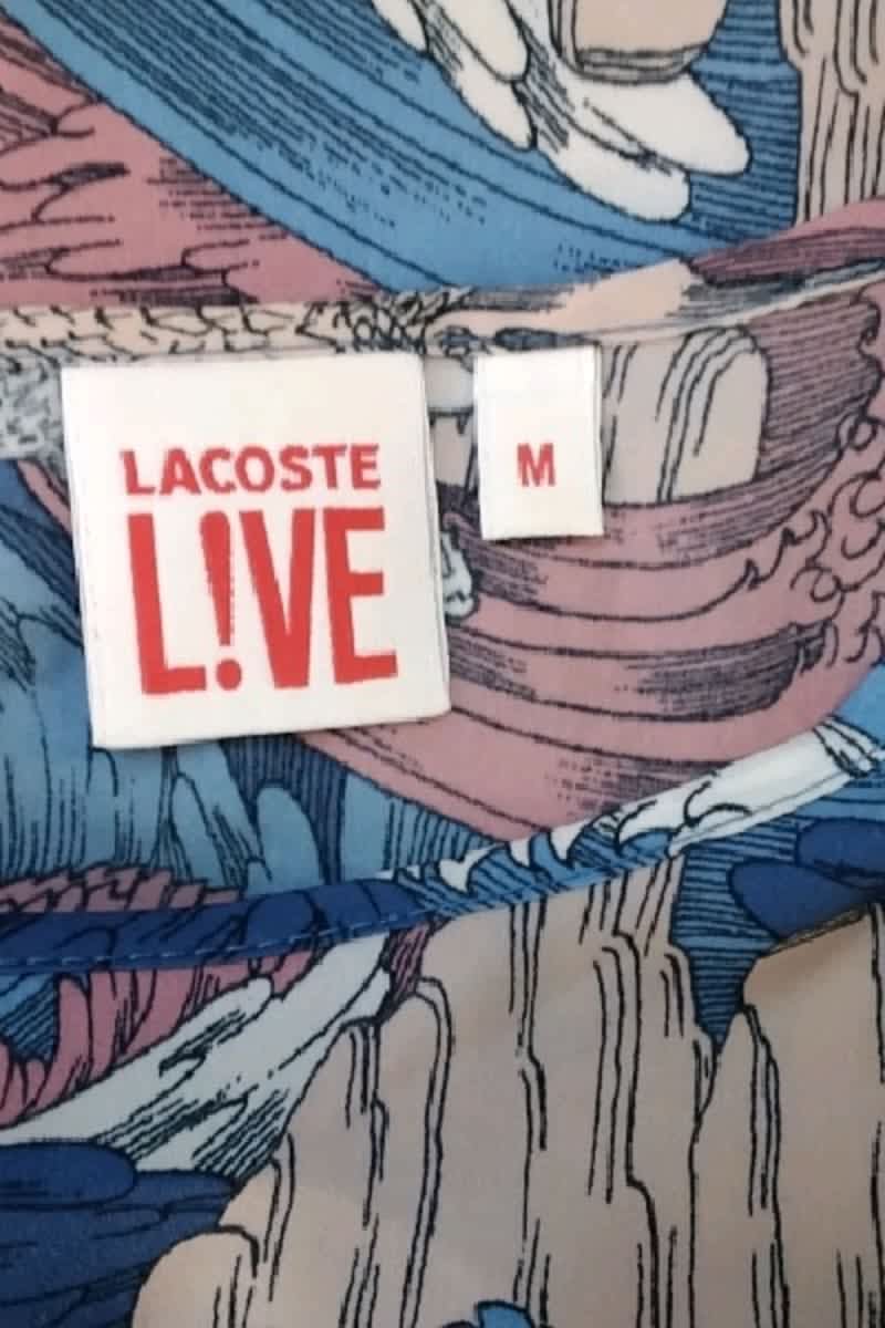 T-shirt Lacoste Bleu en Polyester