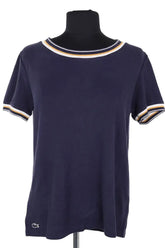 T-shirt Lacoste Marine en Viscose, taille S - Seconde Main