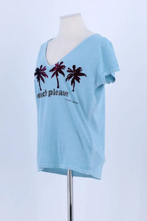 T-shirt Leon & Harper Bleu en Coton