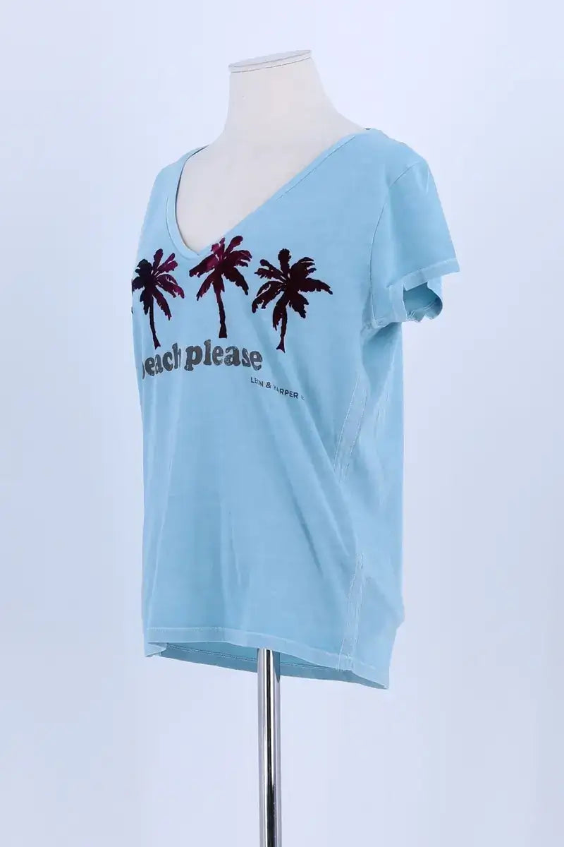 T-shirt Leon & Harper Bleu en Coton