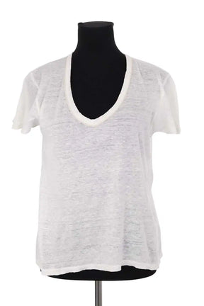 T-shirt Maison Sarah Lavoine Blanc en Lin, taille S - Seconde Main