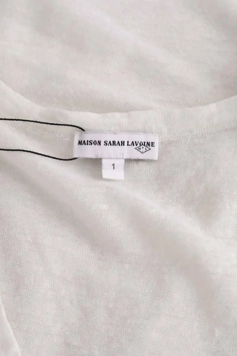 T-shirt Maison Sarah Lavoine Blanc en Lin