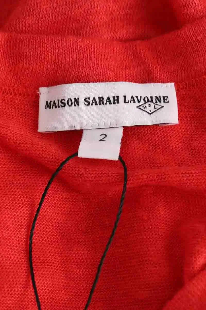 T-shirt Maison Sarah Lavoine Rouge en Lin