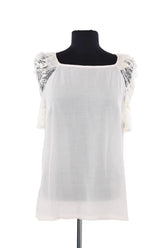 T-shirt Maje Beige en Coton, taille S - Seconde Main