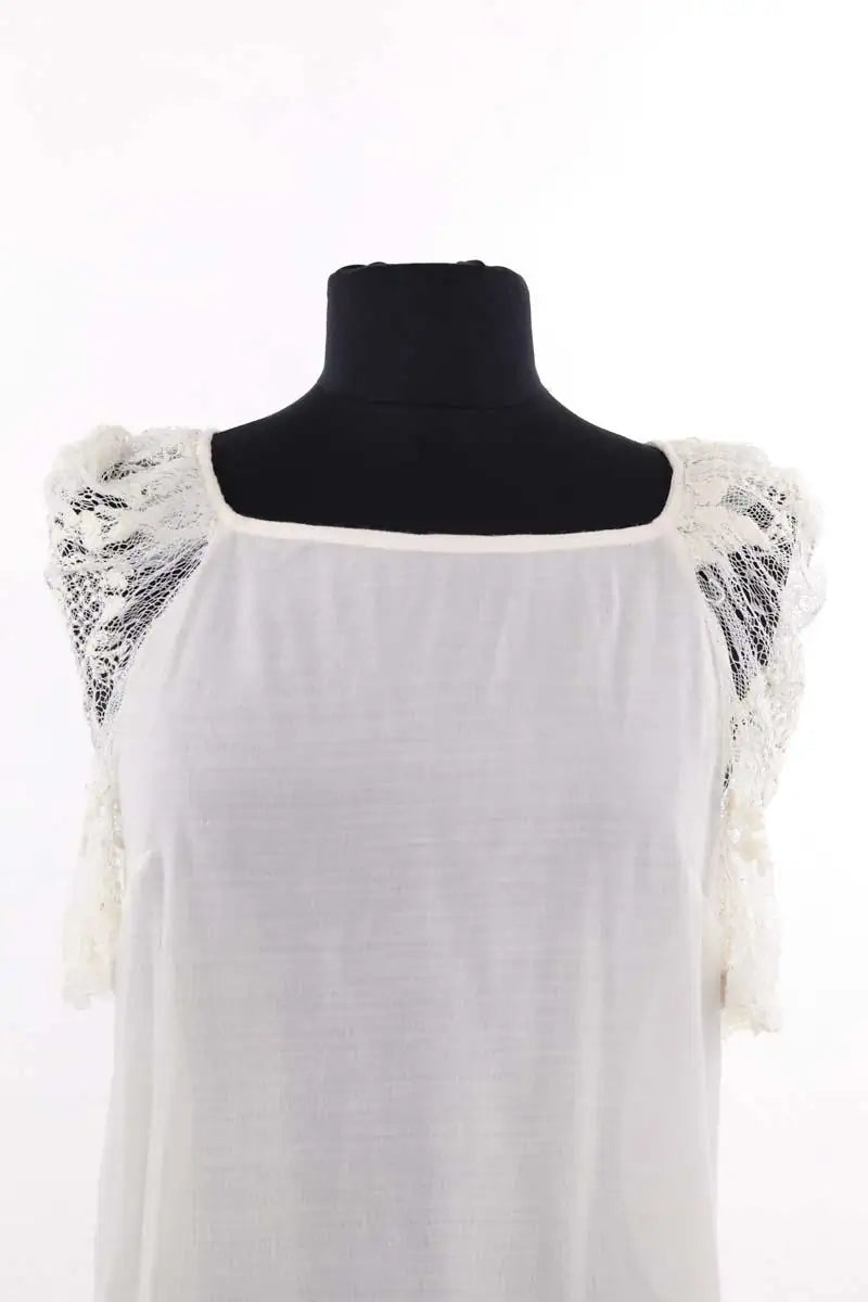 T-shirt Maje Beige en Coton