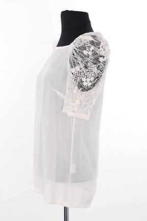 T-shirt Maje Beige en Coton
