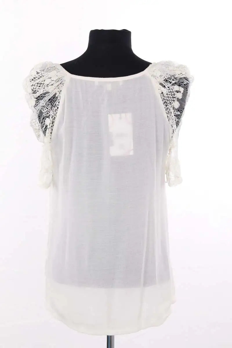 T-shirt Maje Beige en Coton