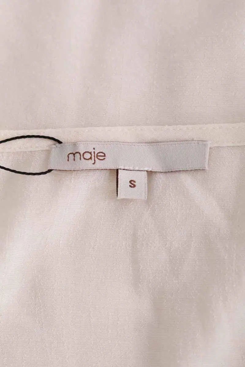 T-shirt Maje Beige en Coton