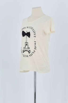 T-shirt Maje Beige en Coton