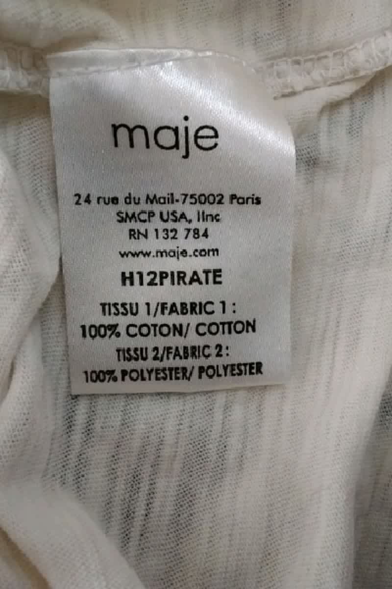 T-shirt Maje Beige en Coton