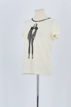 T-shirt Maje Beige en Lin