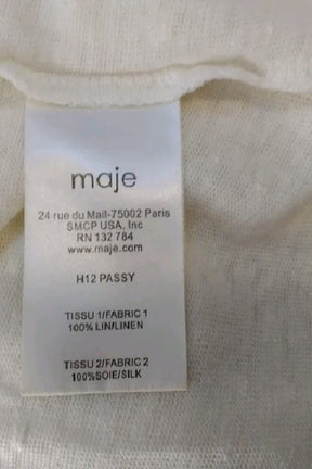 T-shirt Maje Beige en Lin