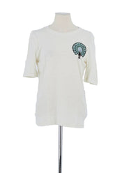 T-shirt Maje Blanc en Lin, taille M - Seconde Main