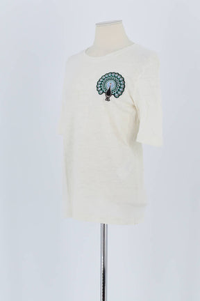 T-shirt Maje Blanc en Lin
