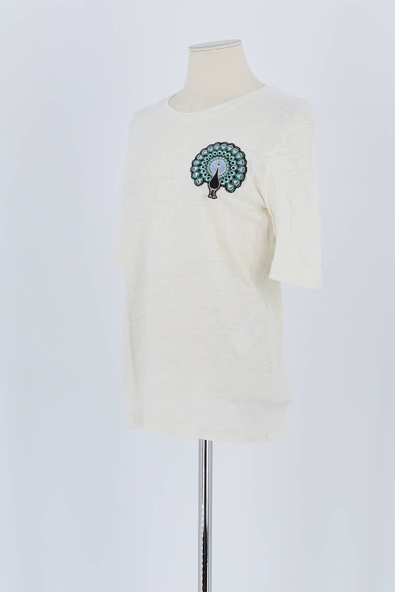 T-shirt Maje Blanc en Lin