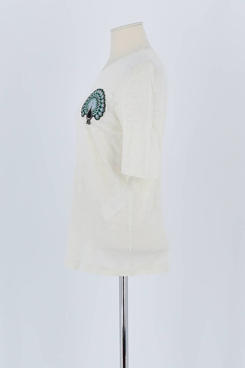 T-shirt Maje Blanc en Lin
